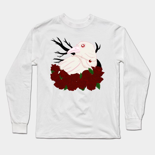 Albino Raven Long Sleeve T-Shirt by Luna-Cooper